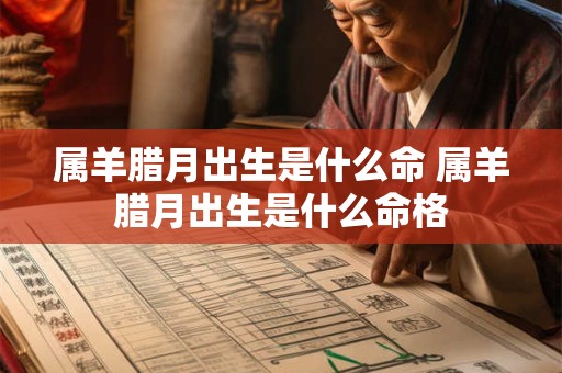 属羊腊月出生是什么命 属羊腊月出生是什么命格