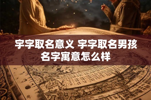 宇字取名意义 宇字取名男孩名字寓意怎么样
