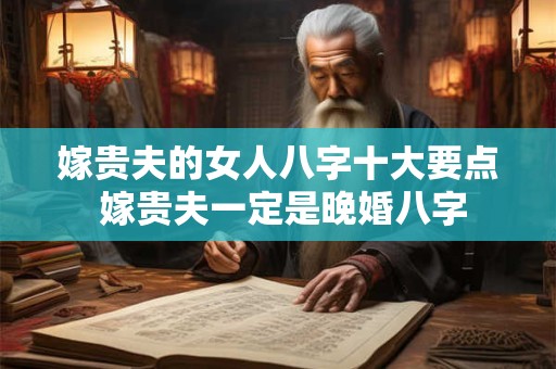 嫁贵夫的女人八字十大要点 嫁贵夫一定是晚婚八字
