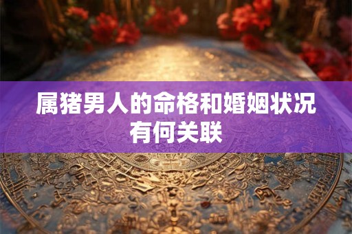 属猪男人的命格和婚姻状况有何关联