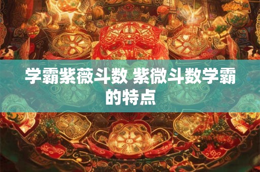 学霸紫薇斗数 紫微斗数学霸的特点