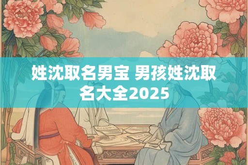 姓沈取名男宝 男孩姓沈取名大全2025