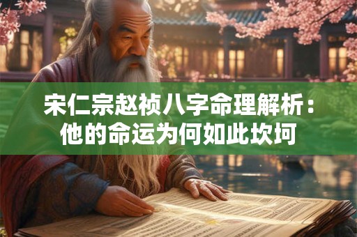 宋仁宗赵祯八字命理解析:他的命运为何如此坎坷 宋仁宗赵祯八字命理解析:他的命运为何如此坎坷