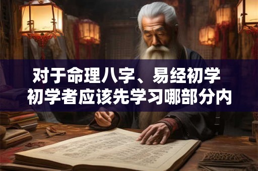 对于命理八字、易经初学 初学者应该先学习哪部分内容