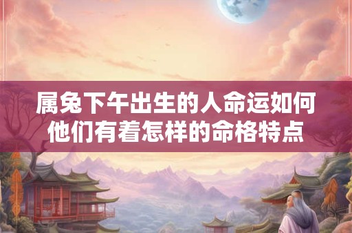 属兔下午出生的人命运如何他们有着怎样的命格特点