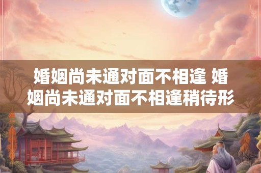婚姻尚未通对面不相逢 婚姻尚未通对面不相逢稍待形冲日千年鱼水同