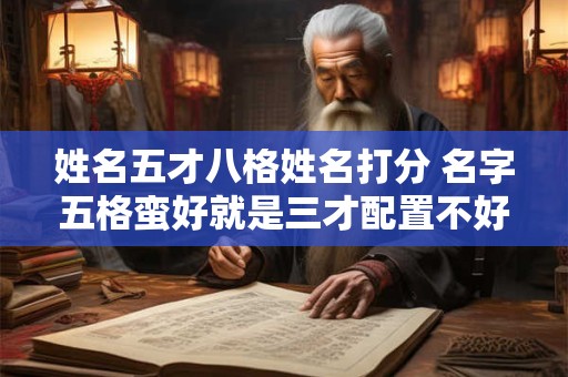 姓名五才八格姓名打分 名字五格蛮好就是三才配置不好怎么样
