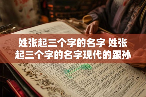 姓张起三个字的名字 姓张起三个字的名字现代的跟孙俪有关