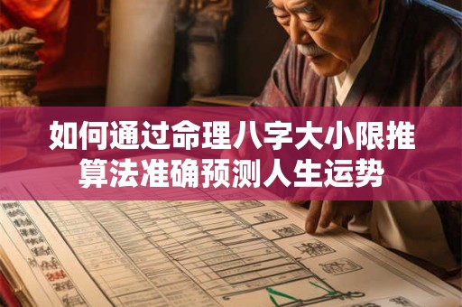 如何通过命理八字大小限推算法准确预测人生运势