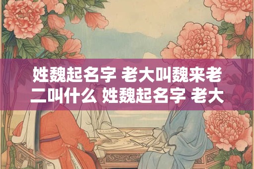 姓魏起名字 老大叫魏来老二叫什么 姓魏起名字 老大叫魏来老二叫什么好听