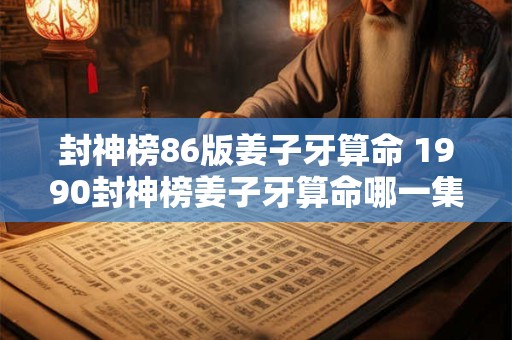 封神榜86版姜子牙算命 1990封神榜姜子牙算命哪一集