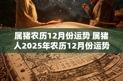 属猪农历12月份运势 属猪人2025年农历12月份运势