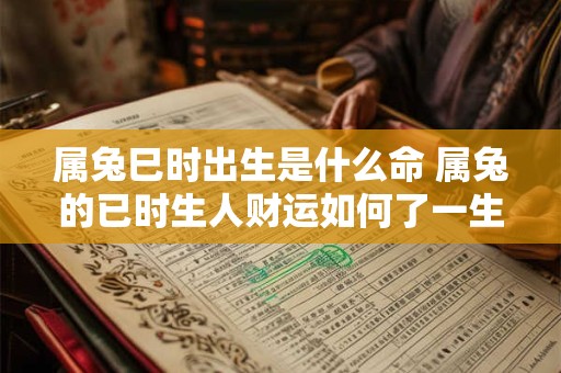 属兔巳时出生是什么命 属兔的已时生人财运如何了一生 属兔巳时出生是什么命 属兔的已时生人财运如何了一生