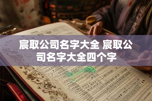 宸取公司名字大全 宸取公司名字大全四个字
