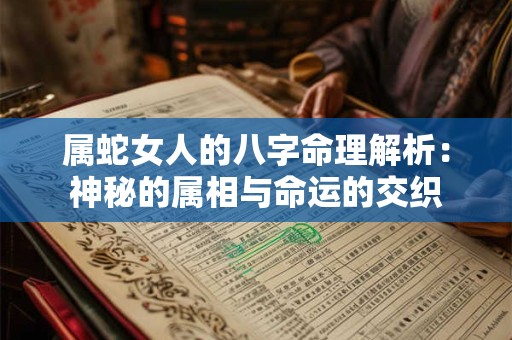 属蛇女人的八字命理解析:神秘的属相与命运的交织 属蛇女人的八字命理解析:神秘的属相与命运的交织