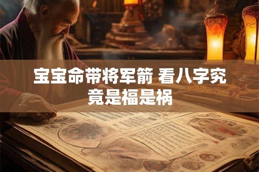 宝宝命带将军箭 看八字究竟是福是祸