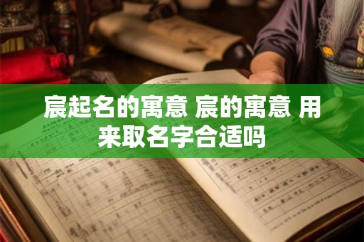 宸起名的寓意 宸的寓意 用来取名字合适吗