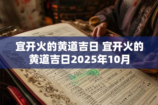 宜开火的黄道吉日 宜开火的黄道吉日2025年10月