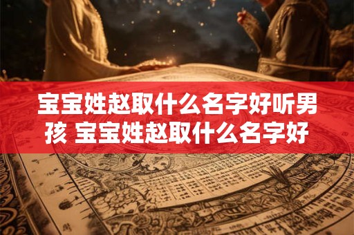 宝宝姓赵取什么名字好听男孩 宝宝姓赵取什么名字好听男孩两个字