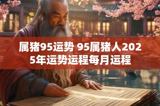 属猪95运势 95属猪人2025年运势运程每月运程