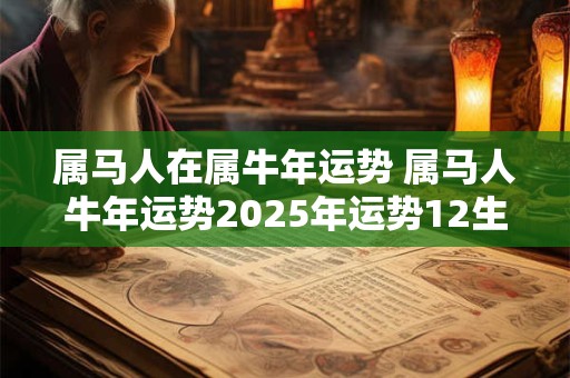 属马人在属牛年运势 属马人牛年运势2025年运势12生肖
