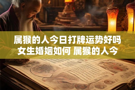 属猴的人今日打牌运势好吗女生婚姻如何 属猴的人今日打牌运势好吗女生婚姻如何呢