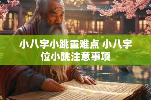 小八字小跳重难点 小八字位小跳注意事项
