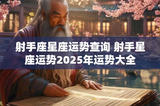 射手座星座运势查询 射手星座运势2026年运势大全