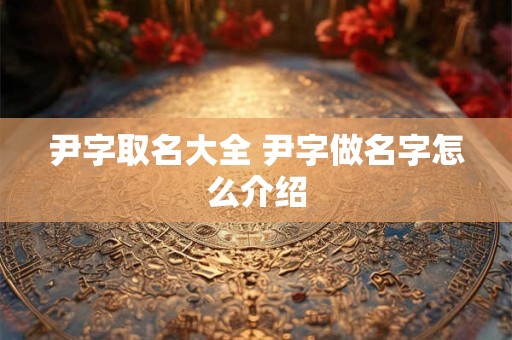 尹字取名大全 尹字做名字怎么介绍