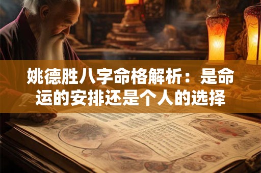 姚德胜八字命格解析：是命运的安排还是个人的选择