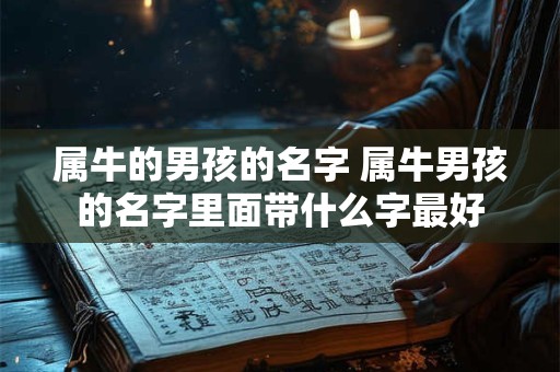 属牛的男孩的名字 属牛男孩的名字里面带什么字最好