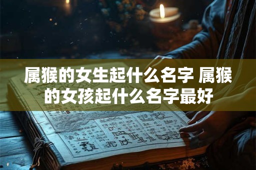 属猴的女生起什么名字 属猴的女孩起什么名字最好