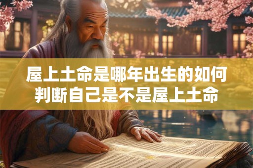 屋上土命是哪年出生的如何判断自己是不是屋上土命