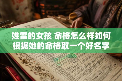 姓雷的女孩 命格怎么样如何根据她的命格取一个好名字