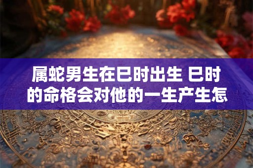 属蛇男生在巳时出生 巳时的命格会对他的一生产生怎样的影响呢 属蛇男生在巳时出生 巳时的命格会对他的一生产生怎样的影响呢