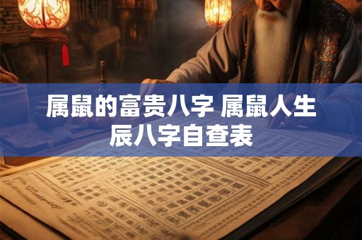 属鼠的富贵八字 属鼠人生辰八字自查表