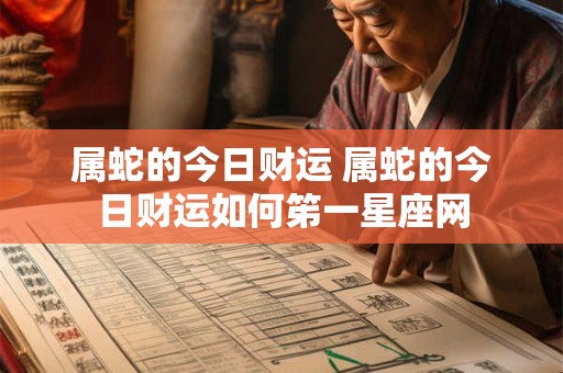 属蛇的今日财运 属蛇的今日财运如何笫一星座网