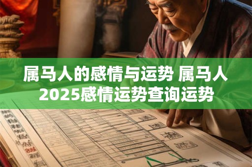 属马人的感情与运势 属马人2025感情运势查询运势