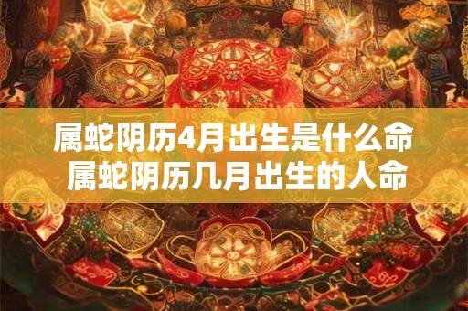 属蛇阴历4月出生是什么命 属蛇阴历几月出生的人命最好