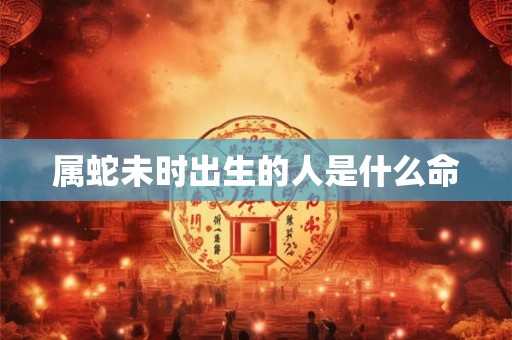 属蛇未时出生的人是什么命