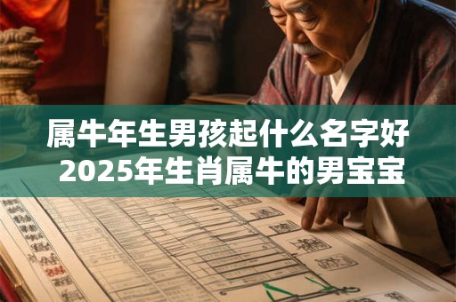 属牛年生男孩起什么名字好 2025年生肖属牛的男宝宝 叫什么名字好听
