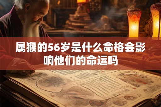 属猴的56岁是什么命格会影响他们的命运吗