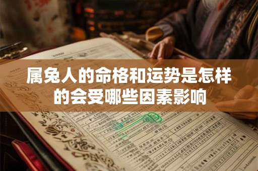 属兔人的命格和运势是怎样的会受哪些因素影响