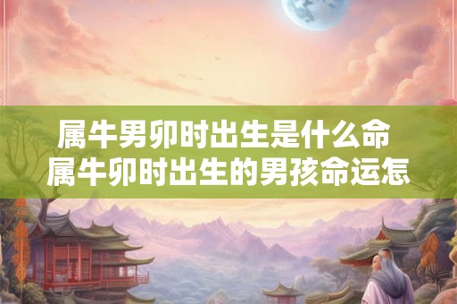 属牛男卯时出生是什么命 属牛卯时出生的男孩命运怎么样