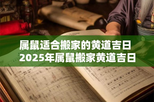 属鼠适合搬家的黄道吉日 2025年属鼠搬家黄道吉日一览表