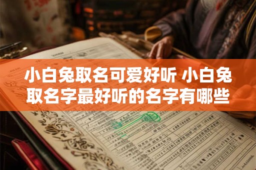 小白兔取名可爱好听 小白兔取名字最好听的名字有哪些