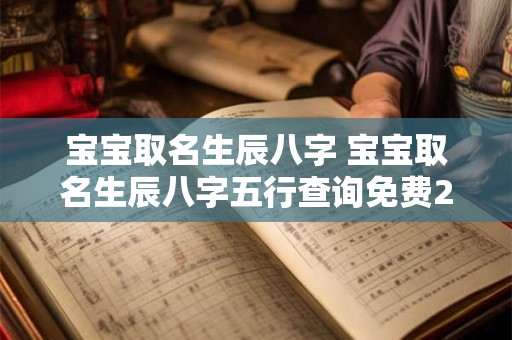 宝宝取名生辰八字 宝宝取名生辰八字五行查询免费2025年农历九月廿五亥时