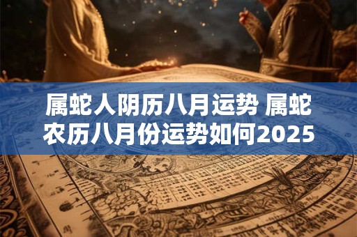 属蛇人阴历八月运势 属蛇农历八月份运势如何2026 属蛇人阴历八月运势 属蛇农历八月份运势如何2026