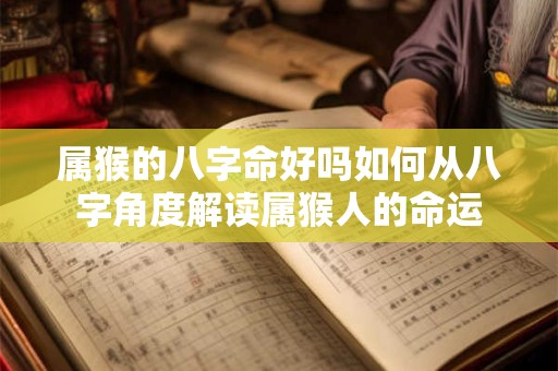 属猴的八字命好吗如何从八字角度解读属猴人的命运