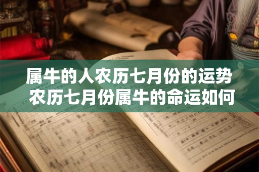 属牛的人农历七月份的运势 农历七月份属牛的命运如何